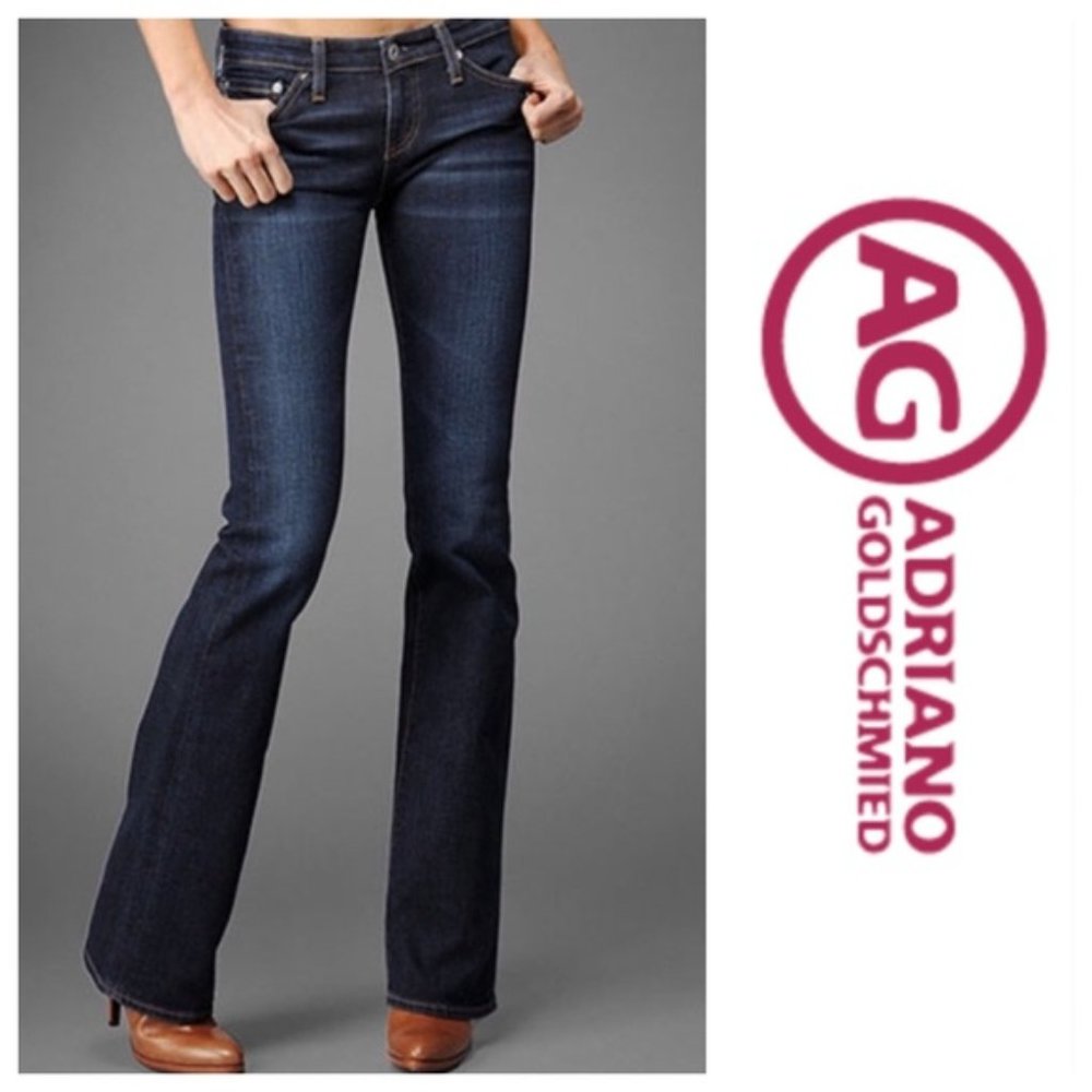 AG Adriano Goldschmied The Club Low Rise Wide Leg Bottom Jeans Size 25R